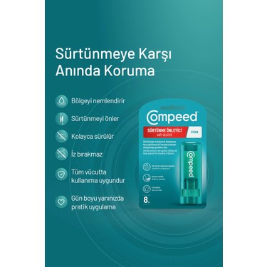 Compeed Compeed Sürtünme ve Kabarcık Oluşumuna Karşı Ayak ve Vücut İçin Sürtünme ve Kabarcık Önleyici Stick — 5. ürün görseli