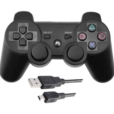Comse Comse PS3 Dualshock 3 Kablosuz Oyun Kolu Siyah Plastik Aksesuar Şarj Kablosu fiyatı ve görseli