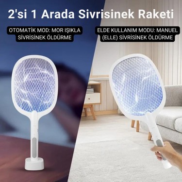 Coofbe Coofbe Şarjlı 12000MAH 300V 5 Katmanlı Uv Işıklı Elektrikli Sivrisinek Öldürücü Raket Sinek — 3. ürün görseli