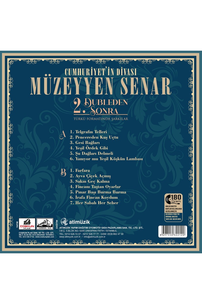 Coşkun Coşkun Plak Müzeyyen Senar / 2. Dubleden Sonra (Analog Kayıt 180 gr)(Plak) — 2. ürün görseli