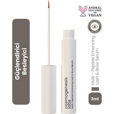 Cosmogenesis Labs Cosmogenesis Labs Kaş Kirpik Canlandırıcı Serum 3ml – Su Bazlı Besleyici Dolgunlaştırıcı Vegan (%1 fiyatı ve görseli