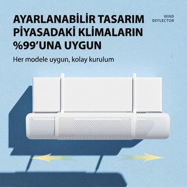 CoverZone CoverZone Delikli Ayarlanabilir Klima Hava Yönlendirici Klima Aparatı Klima Siperliği 57-96 cm — 3. ürün görseli