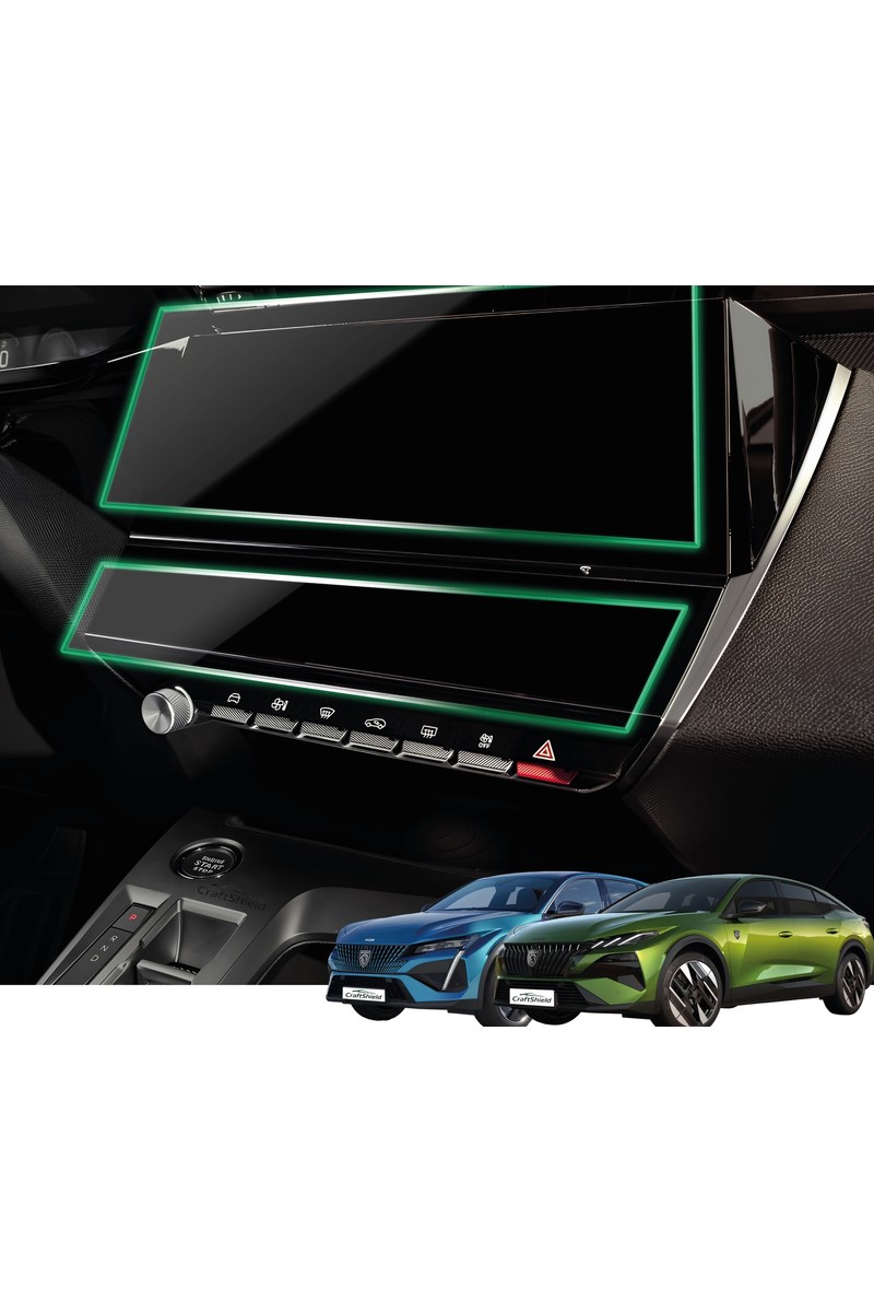CraftShield 9H Nano Ekran Koruyucu Peugeot 408 GT (2023-2026) Uyumlu Multimedya Koruma