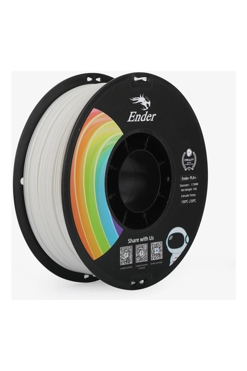 Creality Ender PLA+ Filament Beyaz 1.75MM 1kg Yüksek Kalite 3D Yazıcı Uyumlu