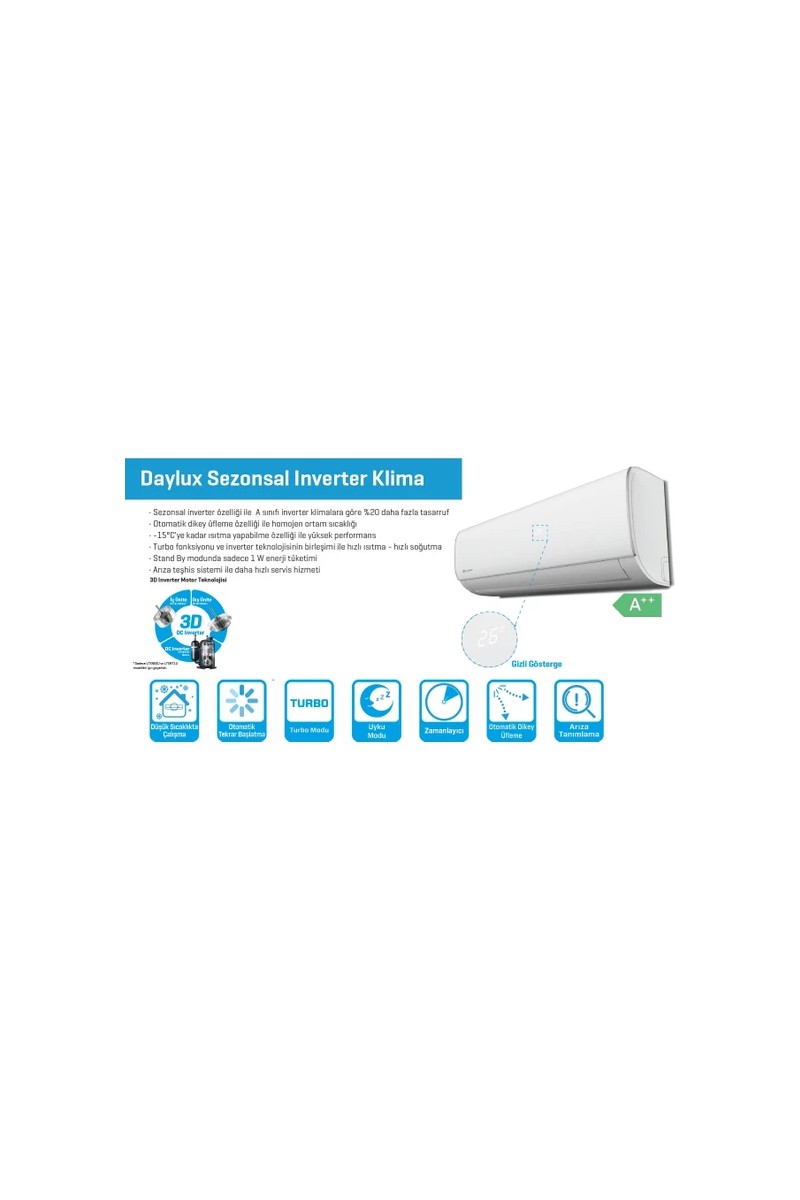 Daikin Daikin Daylux DTXP35A A++ 12000 BTU Inverter Duvar Tipi Klima (MONTAJ DAHİL) — 2. ürün görseli