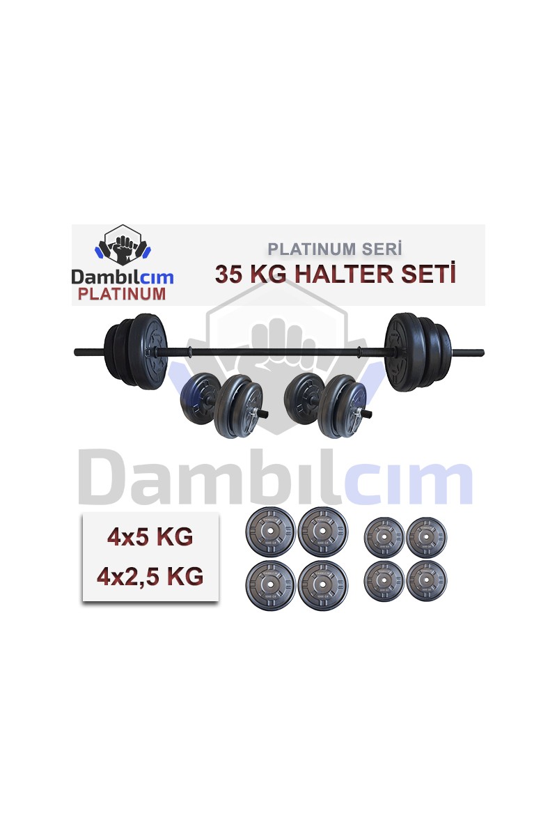 Dambılcım Dambılcım Platinum 35 kg Halter Seti ve Vücut Geliştirme Seti — 3. ürün görseli