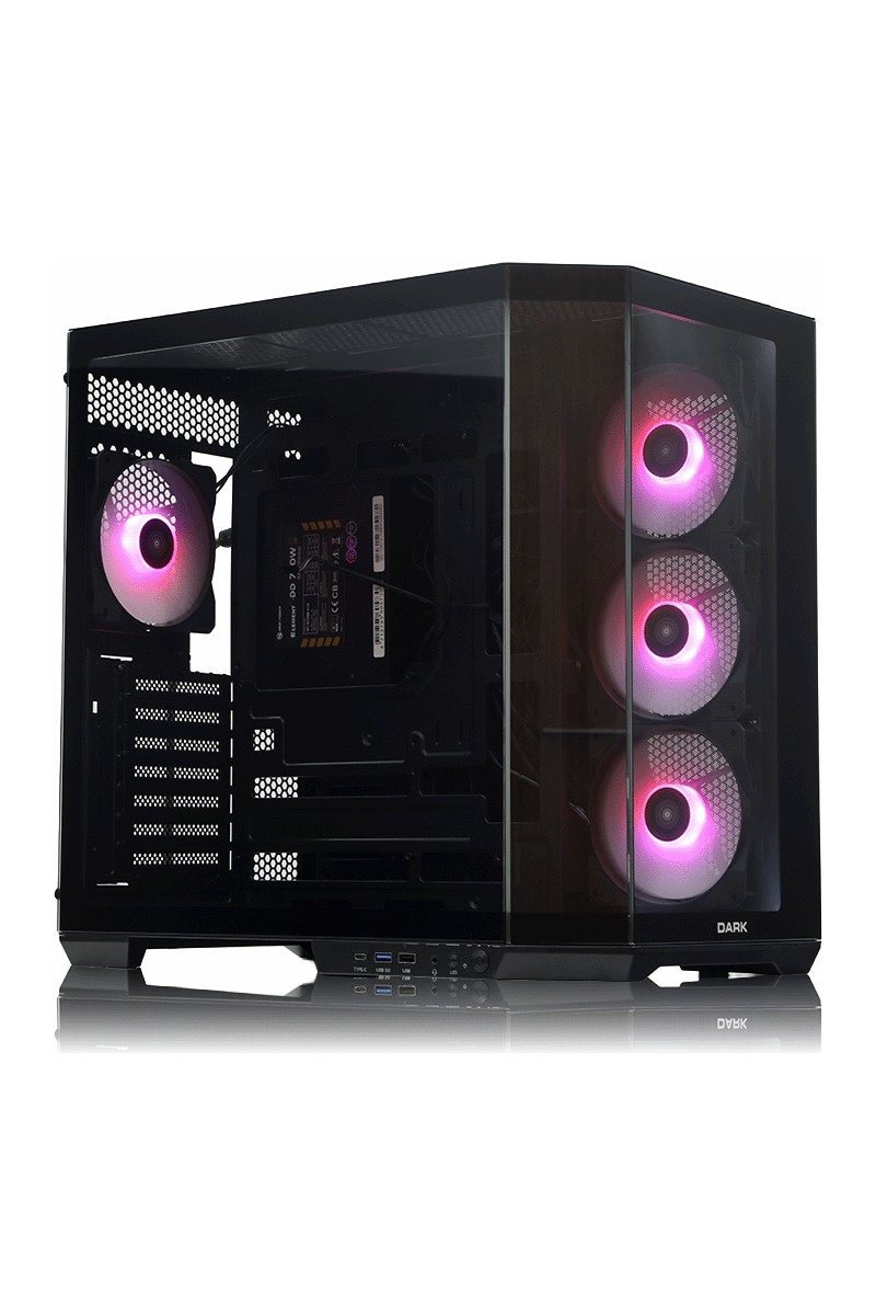 Dark Dark GUARDIAN PRO 4x12cm ARGB Led Fanlı USB3.0 Tempered Glass ATX Panoramik Akvaryum Oyuncu Kasası (Yeni) (DKCHGRPRO) — 3. ürün görseli