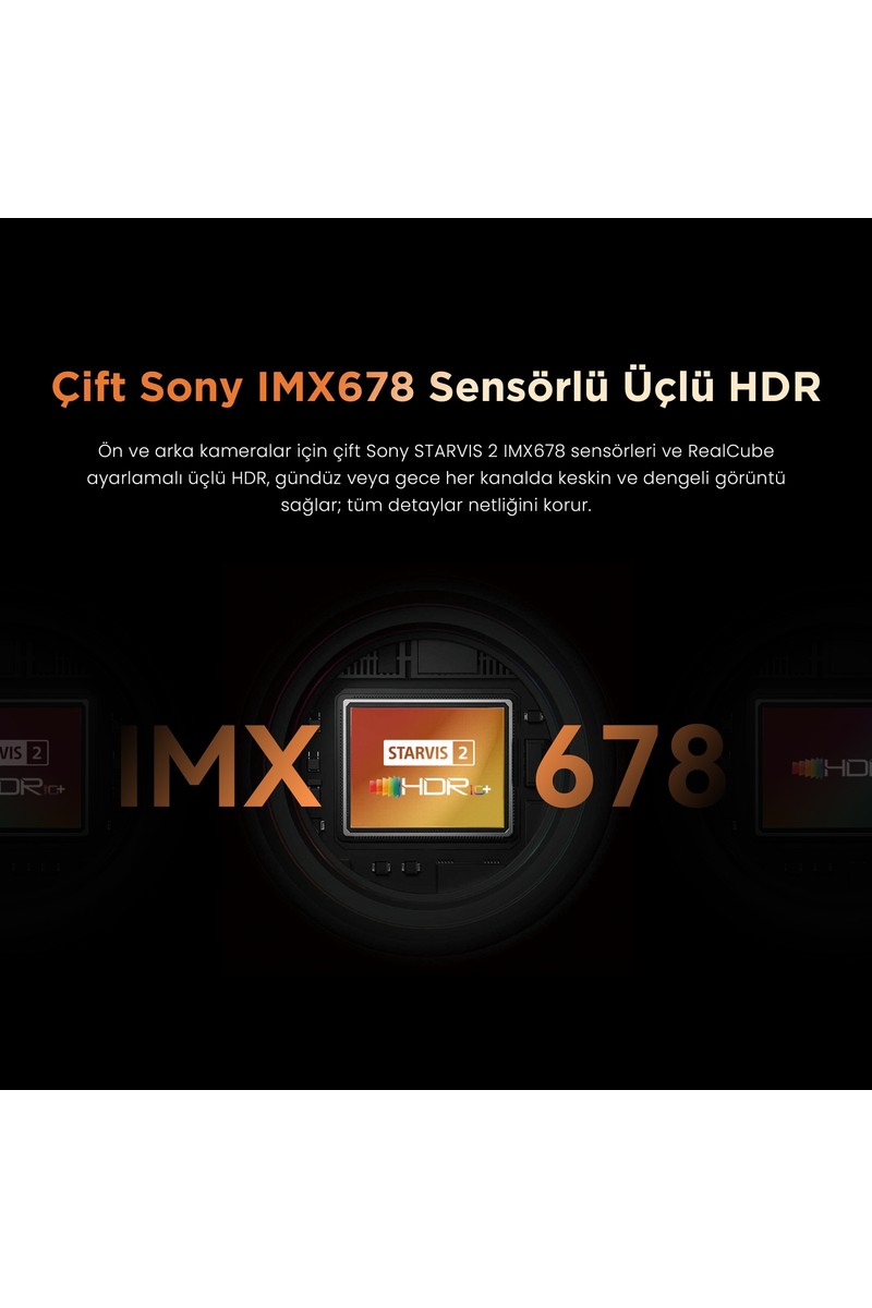 Ddpai Ddpai Z90 Master 3 Kameralı Araç İçi Kamera 4K UHD Görüntü Kalitesi ve 360° Görüş Açısı — 3. ürün görseli