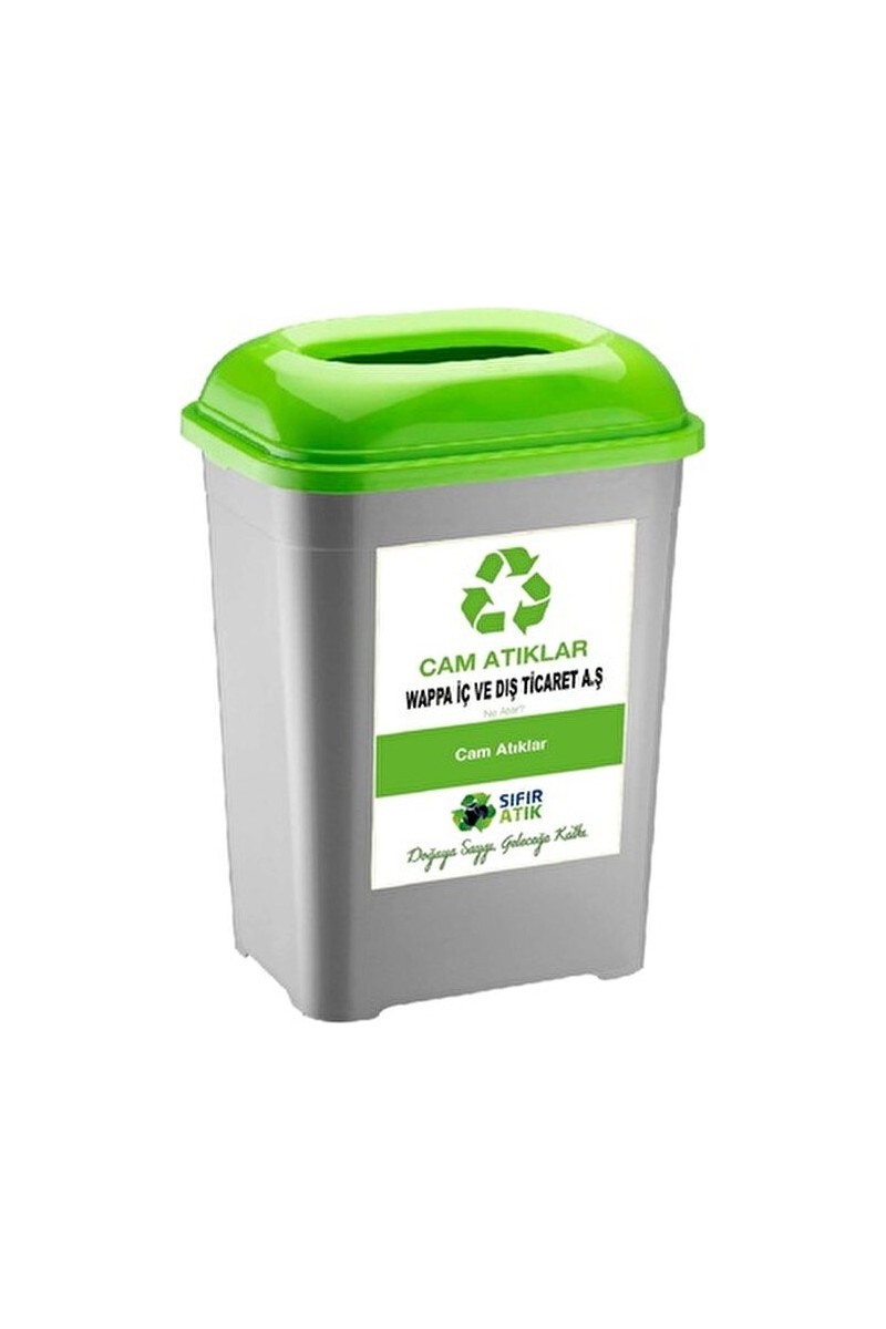 Deembro Deembro Firma Ismi Yazılı Sıfır Atık Kutusu 50 lt 4 Adet Geri Dönüşüm Kutusu Kağıt Plastik Cam Metal 33 43 60 cm — 3. ürün görseli
