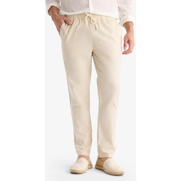 DeFacto DeFacto %100 Pamuk Jogger Fit Beli Bağcıklı Lastikli Dar Paça Cepli Pantolon — 4. ürün görseli