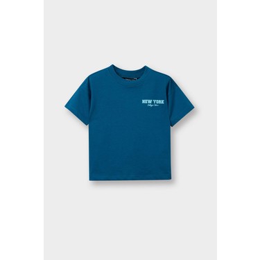 DeFacto DeFacto %100 Pamuk Regular Fit Slogan Desenli Kısa Kollu Tişört Erkek Bebek fiyatı ve görseli
