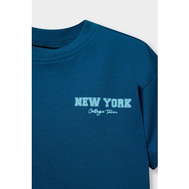 DeFacto DeFacto %100 Pamuk Regular Fit Slogan Desenli Kısa Kollu Tişört Erkek Bebek — 2. ürün görseli