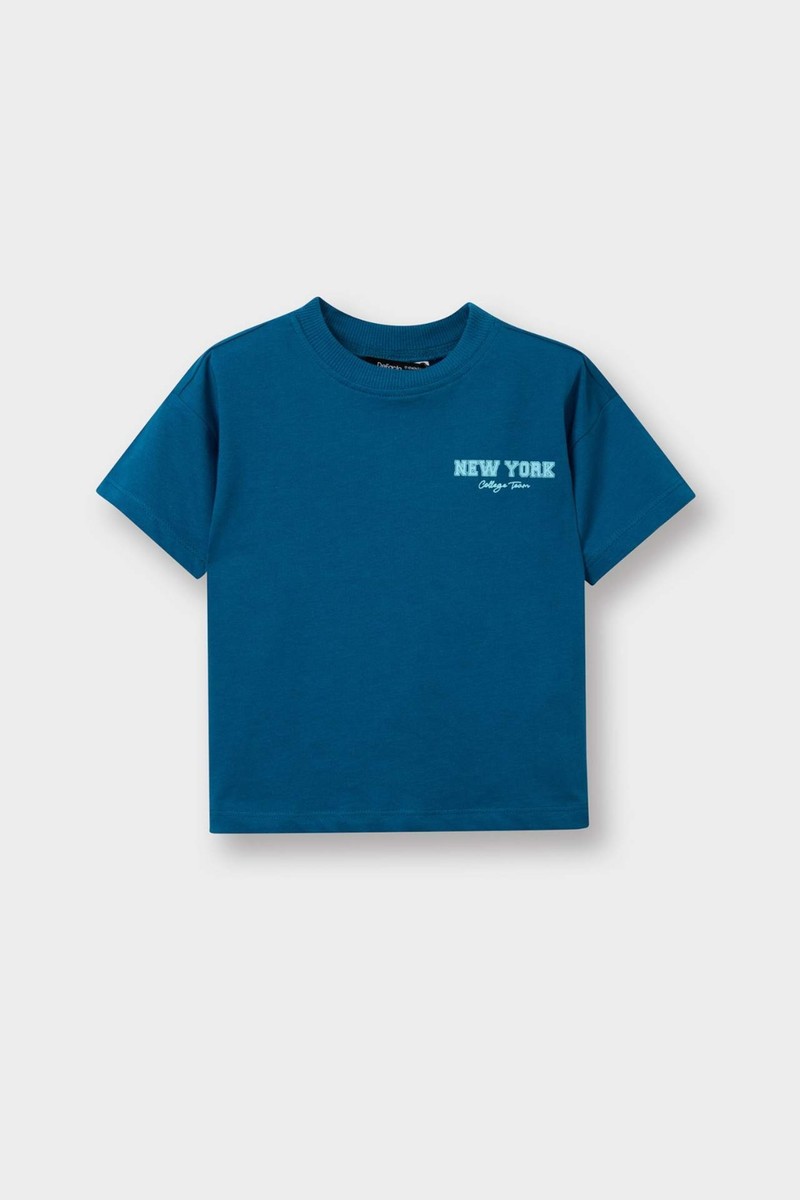 DeFacto DeFacto %100 Pamuk Regular Fit Slogan Desenli Kısa Kollu Tişört Erkek Bebek — 4. ürün görseli