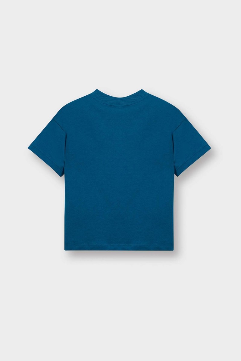 DeFacto DeFacto %100 Pamuk Regular Fit Slogan Desenli Kısa Kollu Tişört Erkek Bebek — 6. ürün görseli