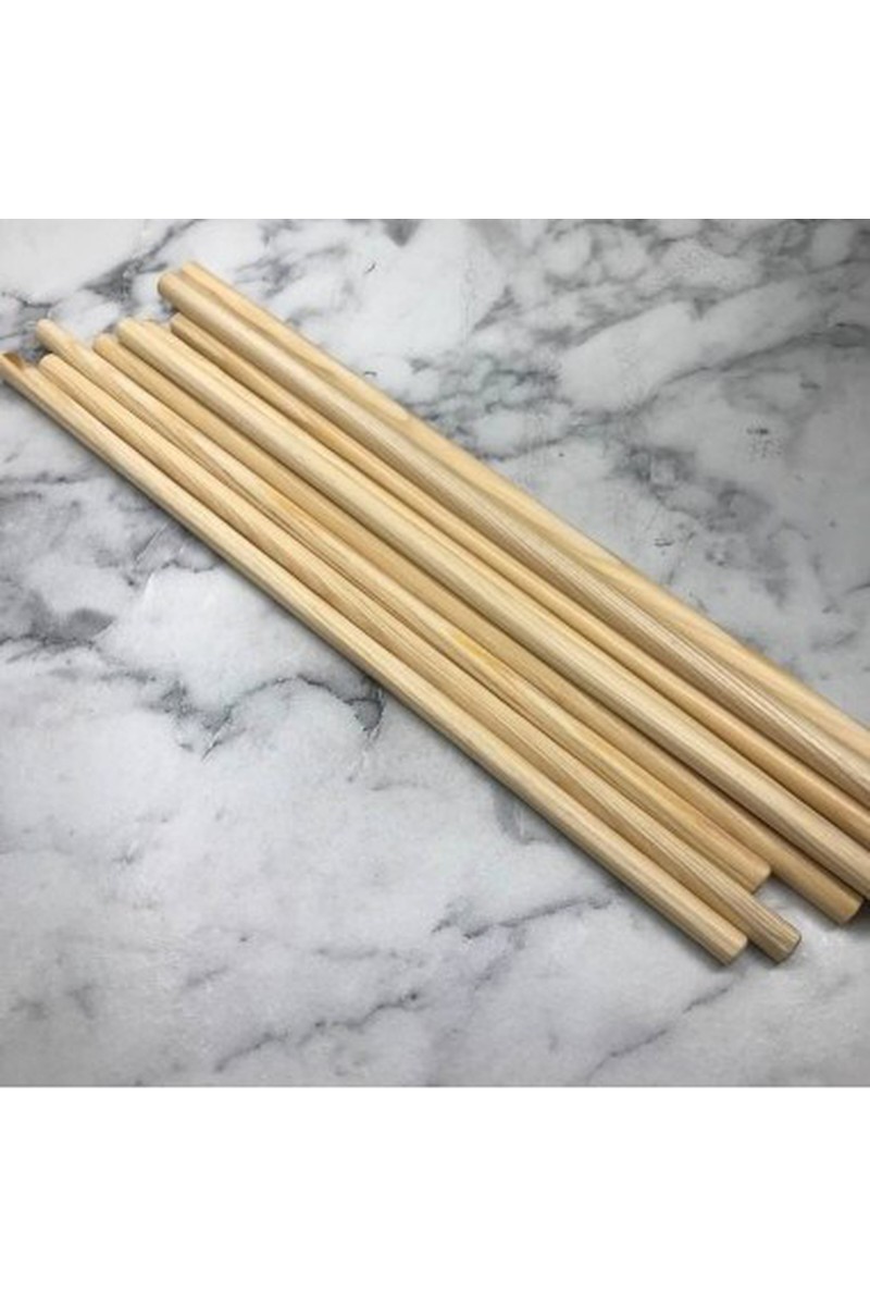 Değerli Hobi Ahşap Çubuk 5 mm 20 cm 200 Adet