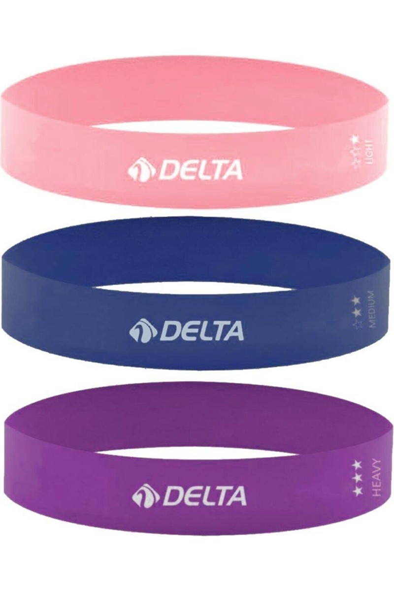 Delta 3'lü Aerobik Pilates Direnç Egzersiz Bandı 50 cm Kullanım Amacı: Fitness ve Vücut Şekillendirme