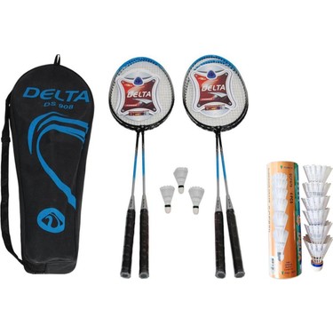 Delta Delta 4 Badminton Raketi Seti + Çantası + 9 Yüksek Hızlı Badminton Topu 110 Gram fiyatı ve görseli