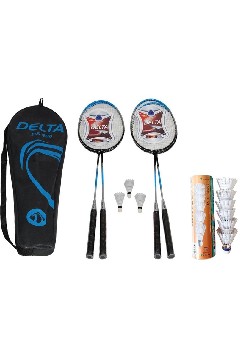 Delta Delta 4 Badminton Raketi Seti + Çantası + 9 Yüksek Hızlı Badminton Topu 110 Gram — 4. ürün görseli