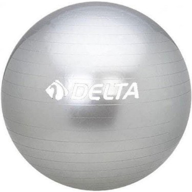 Delta Delta 55 cm Dura-Strong Deluxe Gümüş Pilates Topu ile Vücut Esnetme ve fiyatı ve görseli