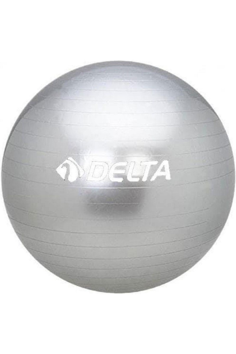 Delta Delta 55 cm Dura-Strong Deluxe Gümüş Pilates Topu ile Vücut Esnetme ve — 3. ürün görseli