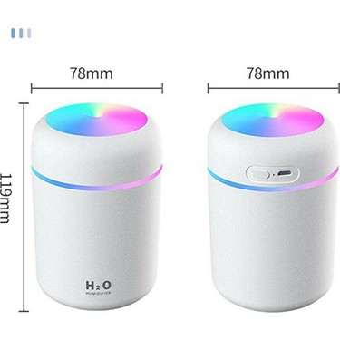 DEMİRKOL DEMİRKOL LED Işıklı Mini Ortam Oda Hava Nemlendirici ve Taşınabilir Buhar Makinesi H2O — 3. ürün görseli