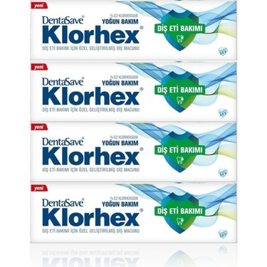 Dentasave Dentasave Klorhex Yoğun Bakım Diş Macunu Diş Eti Bakımı 75 ml x 4 fiyatı ve görseli