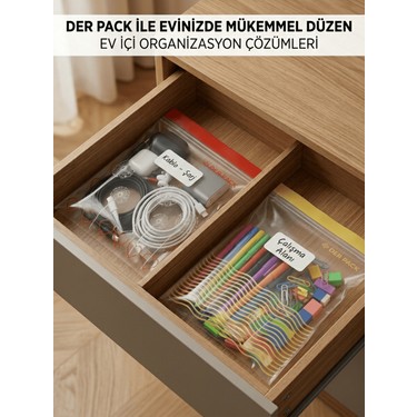 Der Pack Der Pack Çift Kilitli Buzdolabı Poşeti 40'lı ( 20x1.2 lt ve 20x2.5 — 5. ürün görseli