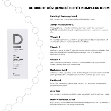 Dermoskin Dermoskin Be Bright Göz Çevresi Peptit Kompleks Krem 15 ml Canlılık ve Aydınlık — 2. ürün görseli