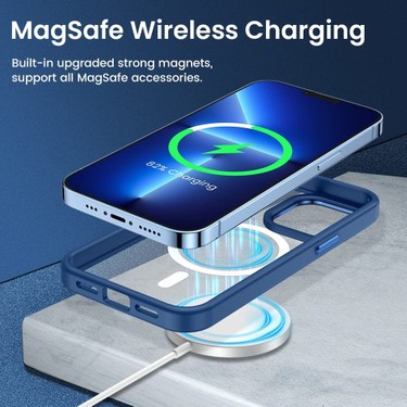 Dexmon Dexmon iPhone 13 Pro Max Kılıf Magsafe Özellikli Metal Kamera Korumalı Kenarları Renkli Transparent — 3. ürün görseli