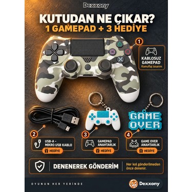 Dexxony Dexxony Premium Playstation 4 / Ps4 Oyun Kolu - Android Tv Uyumlu Kablosuz Bluetooth — 3. ürün görseli