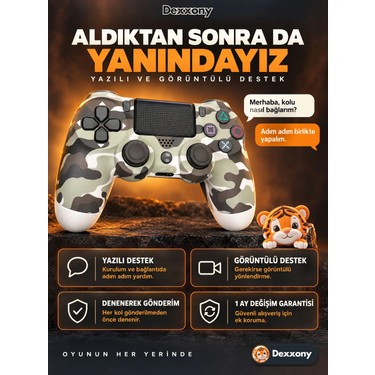 Dexxony Dexxony Premium Playstation 4 / Ps4 Oyun Kolu - Android Tv Uyumlu Kablosuz Bluetooth — 5. ürün görseli