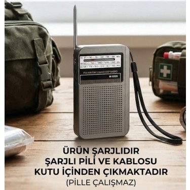 Dexxony Dexxony Şarjlı Cep Radyosu - Fm Radyo, Deprem Radyosu Taşınabilir Küçük Radyo (Videolu — 5. ürün görseli