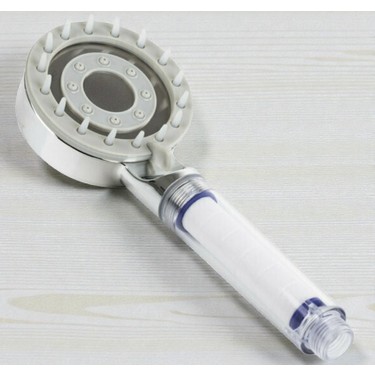 deyhome Deyhome 3'lü Set 5 Kademeli Filtreli Masajlı Gri Duş Başlığı + 150 cm Duş Hortumu + Askı — 4. ürün görseli