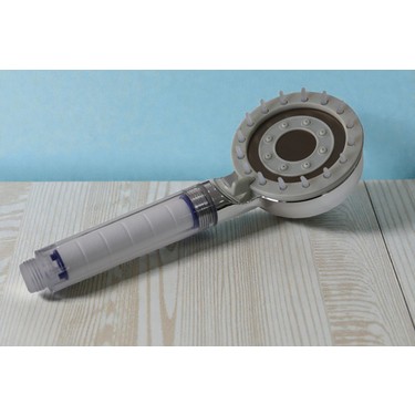 deyhome Deyhome 3'lü Set 5 Kademeli Filtreli Masajlı Gri Duş Başlığı + 150 cm Duş Hortumu + Askı — 5. ürün görseli