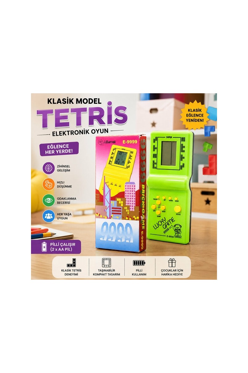 Die Grup Die Grup Tetris - 9999 Oyun - Nostaljik Oyun Konsolu — 3. ürün görseli