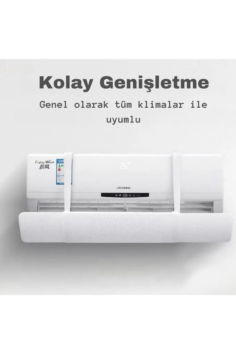 Digital Digital Bazaar Tüm Duvar Tipi Klimalara Hava Yönlendirme Aparatıuygun Rüzgar Deflektörü Doğrudan Üflemeyi Önler, Kolay Kurulum, Enerji Tasarrufu, Konforlu Hava Akışı, Klima Hava Yönlendirici Aparat — 3. ürün görseli