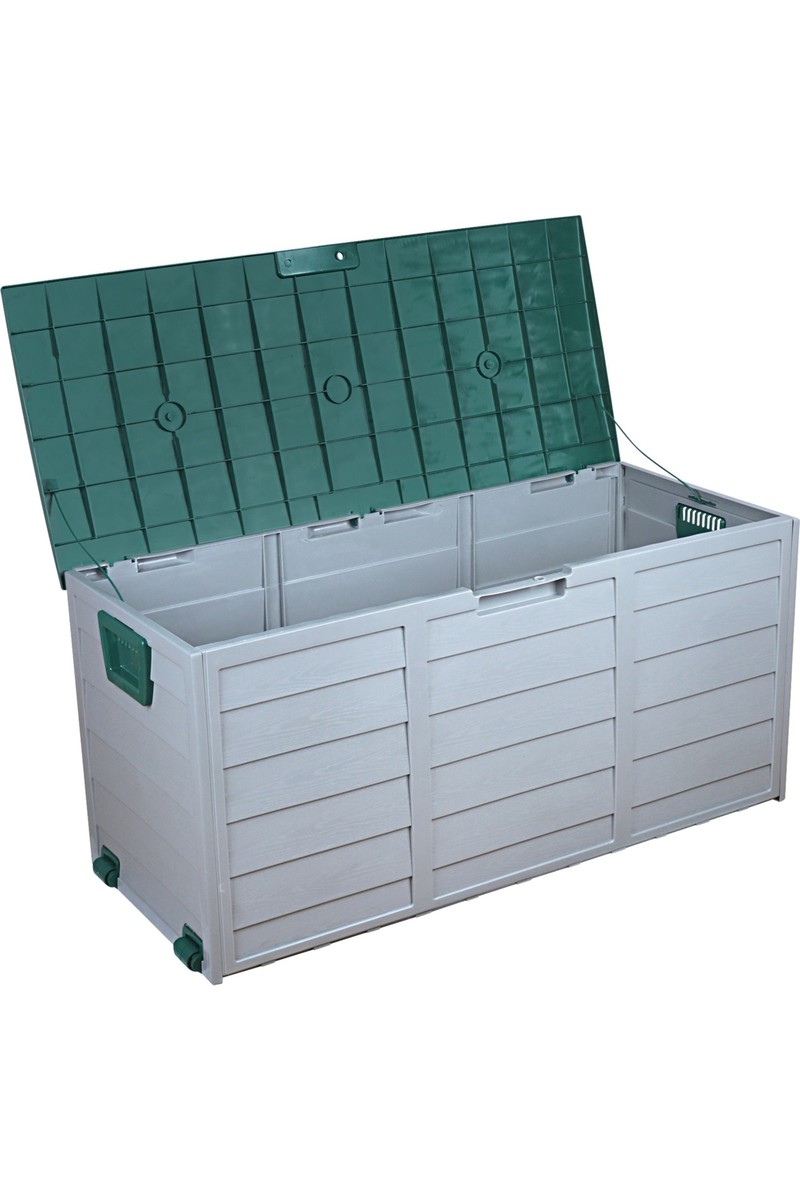 Divona Home Tekerlekli Modern Bahçe Depolama Sandığı YEŞİL KAPAK (ÜRÜN ÖLÇÜLERİ 112 G x 49 D x 54 Y cm )