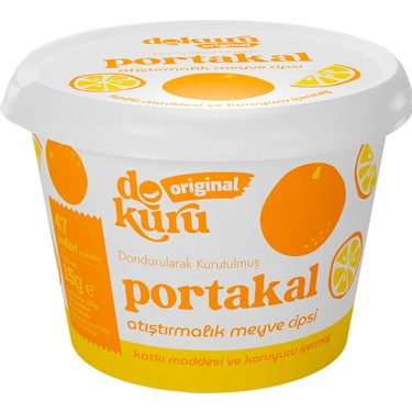 Dokuru Dokuru Portakal Kuru Meyve Cipsi - Dondurularak Kurutulmuş Freeze Dried Çıtır fiyatı ve görseli