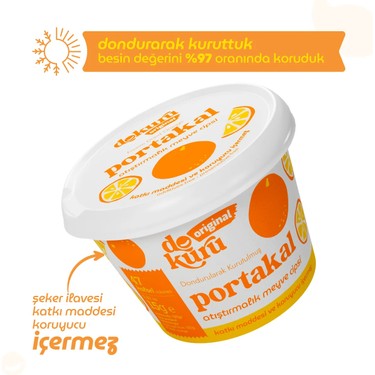 Dokuru Dokuru Portakal Kuru Meyve Cipsi - Dondurularak Kurutulmuş Freeze Dried Çıtır — 4. ürün görseli