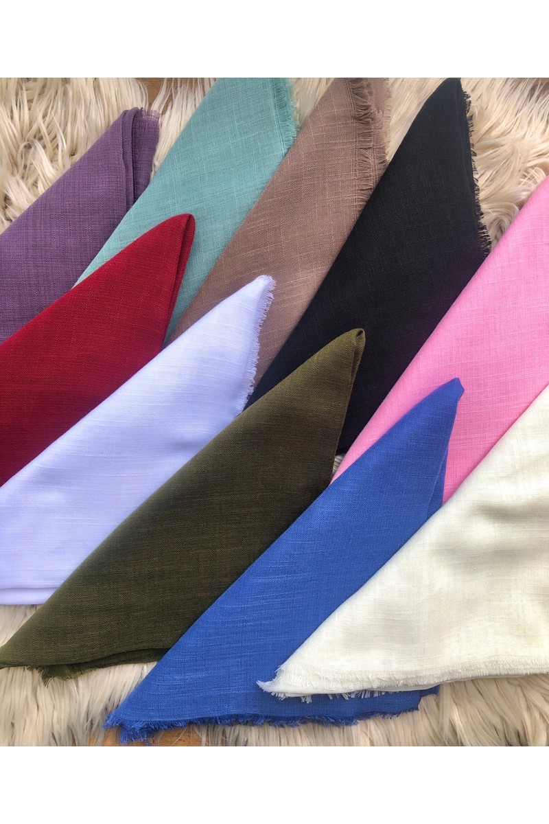 Dolce Vita Scarf Flamlı Eşarp 10LU Paket Hediyelik Dağıtmalık Pamuklu Yazma Eşarp 100X100CM FLAMLI10LU