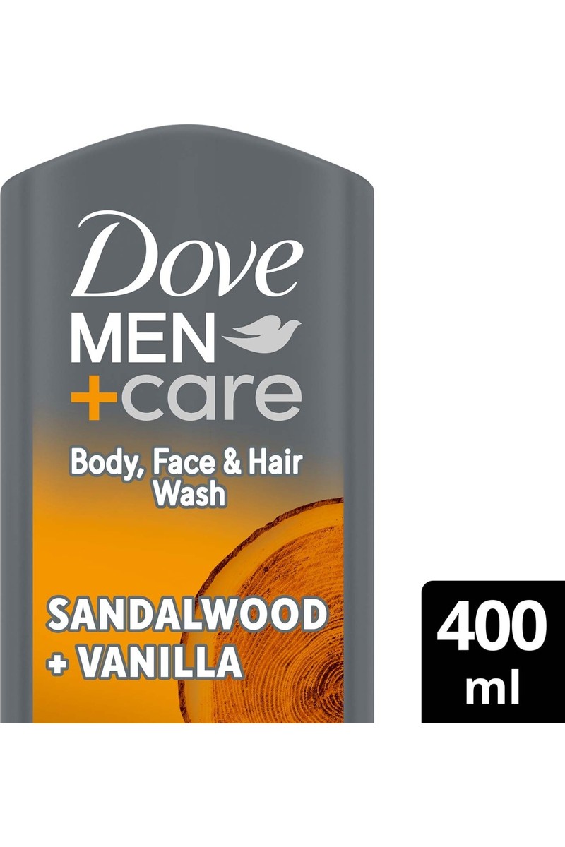 Dove Dove Men +Care Duş Jeli Body, Face&hair Sandalwood +Vanilla 400 — 6. ürün görseli