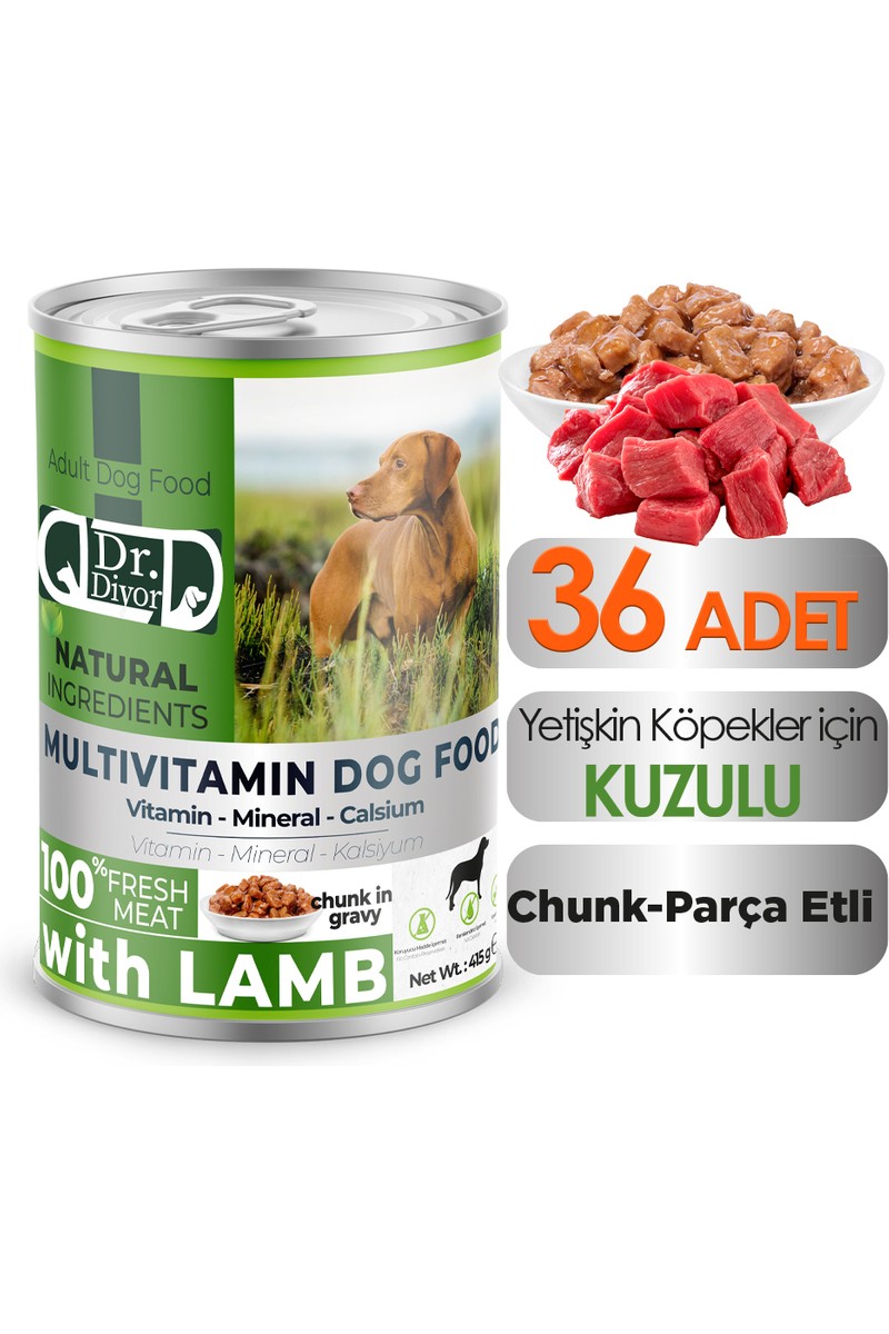 Dr.Diyor Dr. Diyor Kuzu Etli Yetişkin Köpek Maması 36 — 3. ürün görseli