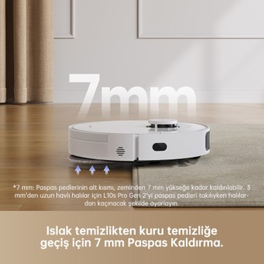 Dreame Dreame L10s Pro Gen 2 Robot Süpürge Beyaz, 7.000PA Emiş — 4. ürün görseli