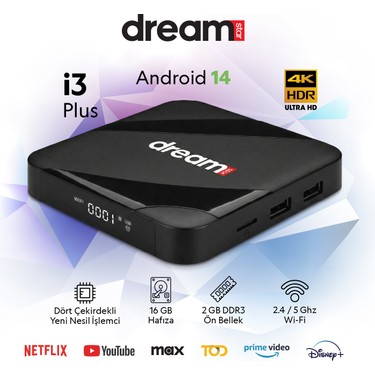Dreamstar Dreamstar I3 Plus Android Tv Box | Android 14 | Ses Komut Desteği | Ultra fiyatı ve görseli