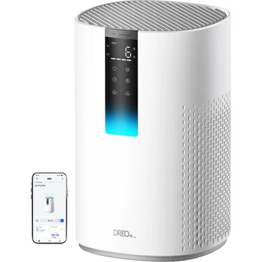 DREO DREO Macro 605S Akıllı Hava Temizleyici Beyaz Renkli Sessiz Çalışma ve Zamanlayıcı fiyatı ve görseli