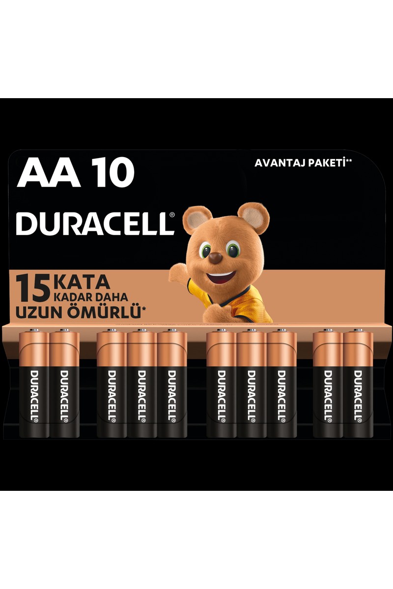 Duracell Duracell Alkalin AA Kalem Pil, 1,5 V LR6/MN1500, 10’lu paket — 2. ürün görseli