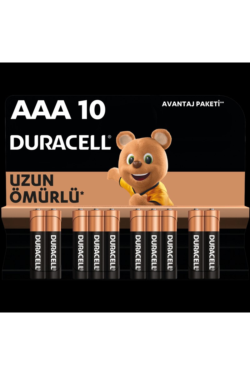 Duracell Duracell Alkalin AAA İnce Kalem Pil, 1,5 V LR03/MN2400, 10’lu paket — 2. ürün görseli