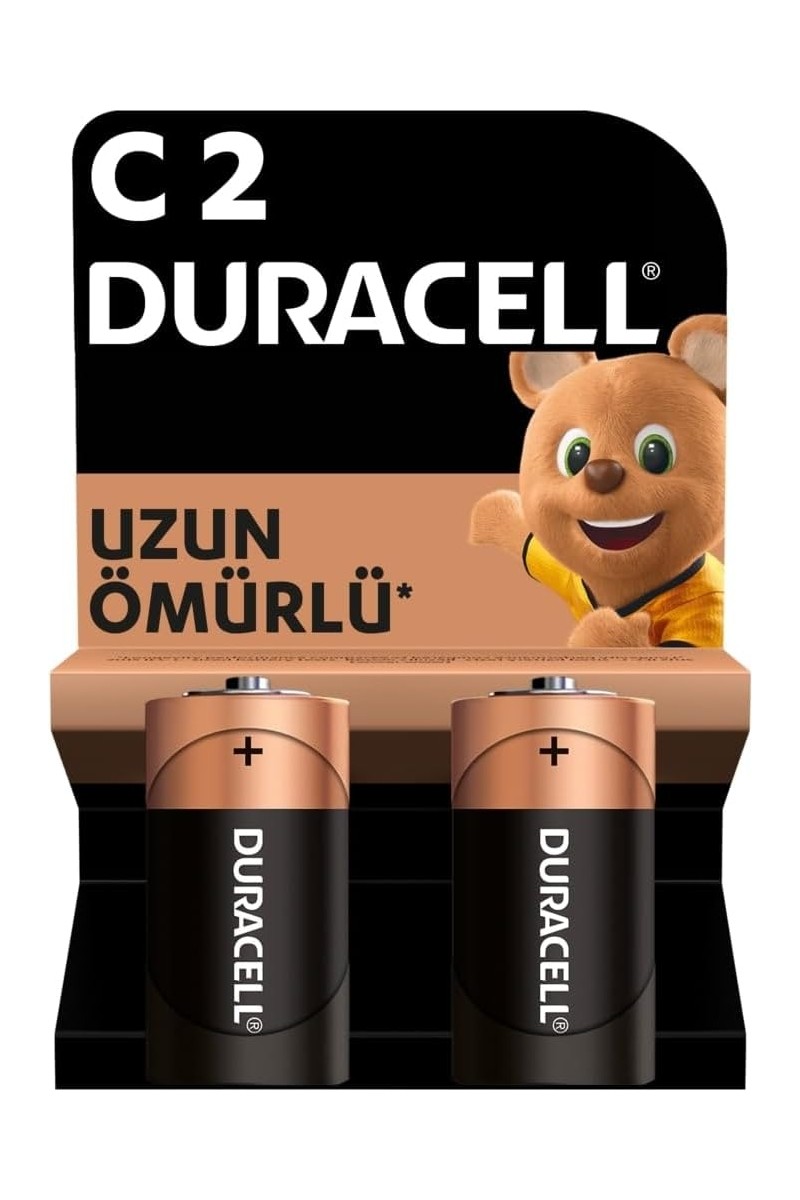 Duracell Alkalin C Pil, 1,5V, LR14/MN1400 2’li paket