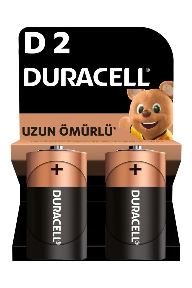 Duracell Alkalin D Pil, 1,5V, LR20/MN1300 2’li paket
