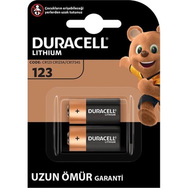 Duracell DURACELL CR123 Yüksek Güçlü Lityum Pil (2’li Paket) 3V, — 3. ürün görseli